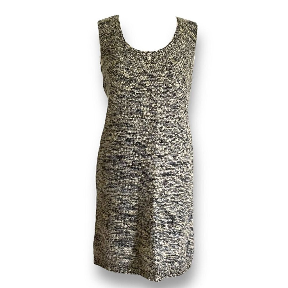 Emiliano Rinaldi Womens Sweater Dress Sz 42 US 8 Cream Black Wool Tunic $815